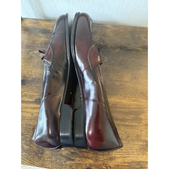 B.O.Q. Men’s 10.5 Penny Loafers Burgundy Leather Made in Italy Tassels Shoes main image 6